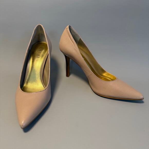 Ralph Lauren Sarina Leather Pumps - Picture 1 of 4